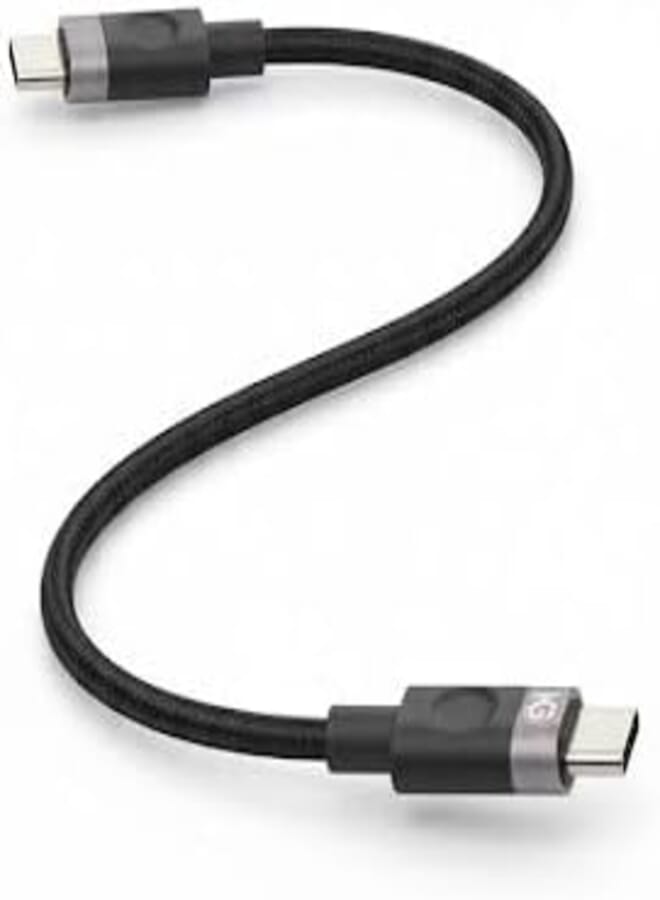 K3-K85 Fast Charging Cable (USB-C To USB-C) 1m Nylon Braided Charger Cord, Supports PD 100W, Data Transfer Compatible with Samsung Galaxy, Pixel, Xiaomi, iPad Pro, and More - Black